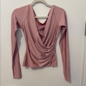 Elegant Pink Drape Top As Worn by Khloe Kardashian